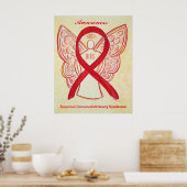 Aids Awareness Ribbon Red Angel Custom Art Posters Poster (Küche)