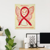 Aids Awareness Ribbon Red Angel Custom Art Posters Poster (Heimbüro)