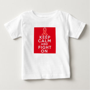 AIDS behalten Ruhe und kämpfen an Baby T-shirt
