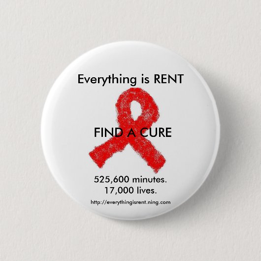 AIDS Bewusstseinsknopf Button (Vorderseite)