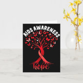 Aids_hiv Awareness World Aids Day Red Ribbon Hope Karte (Gelbe Blume)
