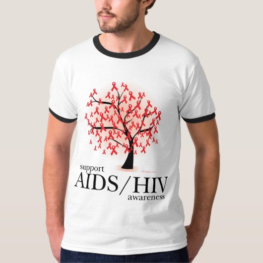 AIDS/HIV Baum T-Shirt (Vorderseite)