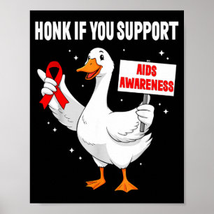 Aids_Hiv Bewusstsein Lustige Gans Welt Aids-Tag Ro Poster