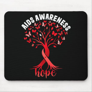 Aids_HIV Bewusstsein Welt-AIDS-Tag Rotes Band Hoff Mousepad