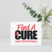 Aids/HIV finden Heilung Postkarte (Stehend Vorderseite)