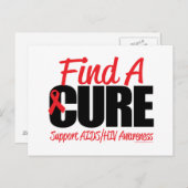 Aids/HIV finden Heilung Postkarte (Vorne/Hinten)