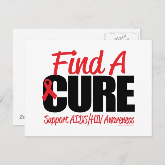 Aids/HIV finden Heilung Postkarte (Vorne/Hinten)