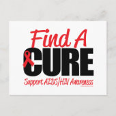 Aids/HIV finden Heilung Postkarte (Vorderseite)