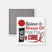 Aids / HIV GLAUBEN DREAM HOFFNUNG Magnet (Vorderseite/Rückseite)