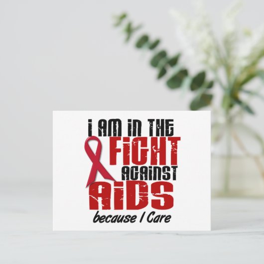 AIDS HIV im Kampf 1 I Pflege Postkarte (Stehend Vorderseite)
