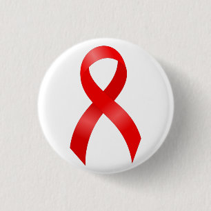 AIDS  HIV   rotes Band der Herz-Krankheits-  des Button