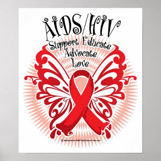 AIDS/HIV-Schmetterling 3 Poster (Vorne)