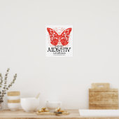 AIDS/HIV-Schmetterling Poster (Küche)