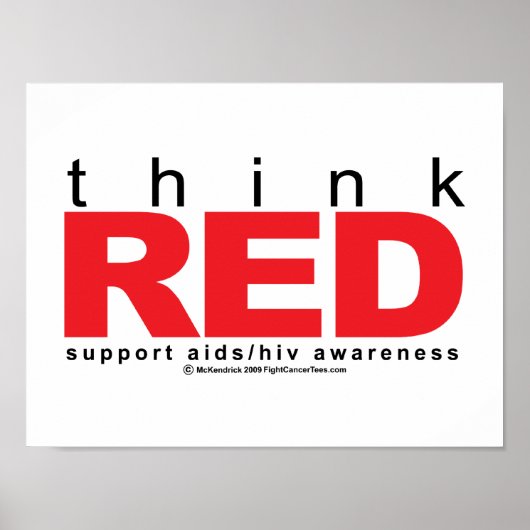 AIDS/HIV Think Red Poster (Vorne)