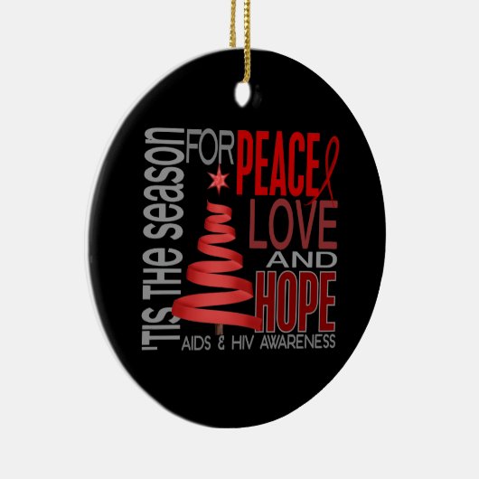 AIDS HIV Weihnachten 1 Ornamente (Rechts)