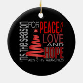 AIDS HIV Weihnachten 1 Ornamente (Hinten)