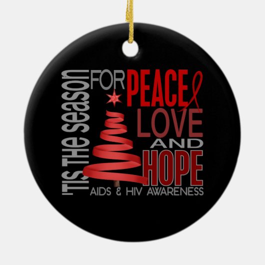 AIDS HIV Weihnachten 1 Ornamente (Hinten)