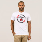 AIDS Hoffnungs-vorbereiteter Schmetterling T-Shirt (Vorne ganz)