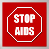 Aids Red Poster Print stoppen (Vorne)