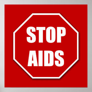 Aids Red Poster Print stoppen