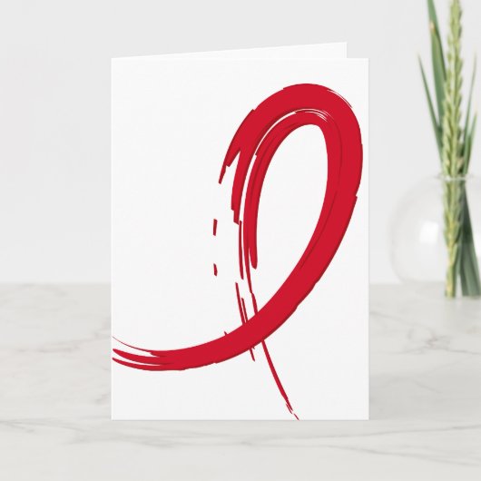 AIDS Red Ribbon A4 Karte (Vorderseite)