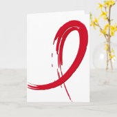 AIDS Red Ribbon A4 Karte (Gelbe Blume)