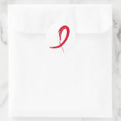 AIDS Red Ribbon A4 Runder Aufkleber (Tasche)