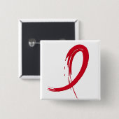 AIDS rotes Band A4 Button (Vorne & Hinten)