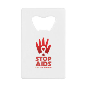 Aids stoppen geldbeutel flaschenöffner