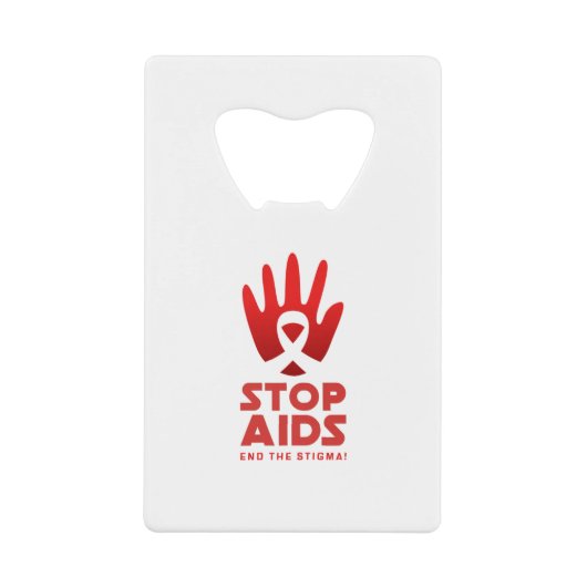 Aids stoppen geldbeutel flaschenöffner (Vorderseite)