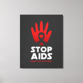 Aids stoppen leinwanddruck (Vorderseite)