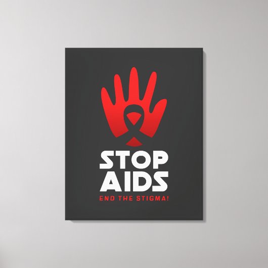 Aids stoppen leinwanddruck (Vorderseite)
