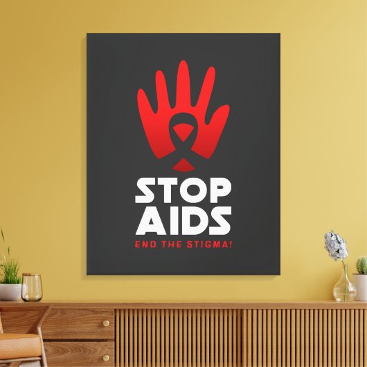 Aids stoppen leinwanddruck (Insitu (Wohnzimmer))