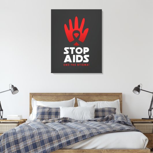 Aids stoppen leinwanddruck (Insitu (Schlafzimmer))