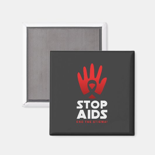 Aids stoppen magnet (Vorderseite/Rückseite)