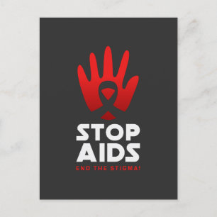 Aids stoppen postkarte