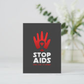 Aids stoppen postkarte (Stehend Vorderseite)