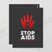 Aids stoppen postkarte (Vorne/Hinten)