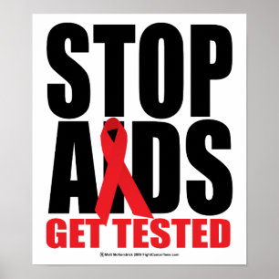 AIDS stoppen: Testen Poster