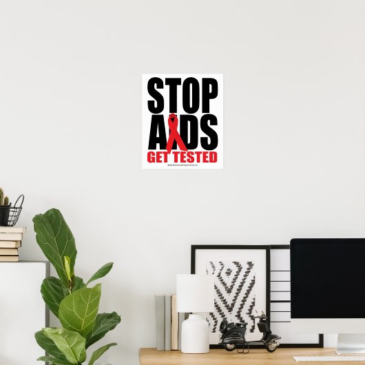AIDS stoppen: Testen Poster (Heimbüro)