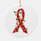 AIDS Weihnachtslicht-Band Keramikornament (Hinten)