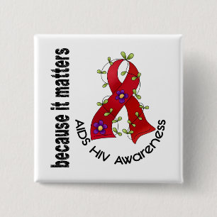 AIDShiv-Blumen-Band 3 Button