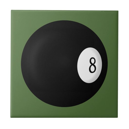 Aight Ball Billiard Fliese (Vorderseite)