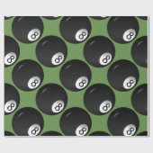 Aight Ball Billiard Thema Geschenkpapier (Flach)
