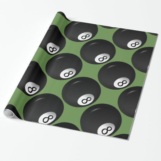 Aight Ball Billiard Thema Geschenkpapier (Ungerollt)