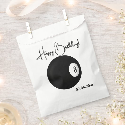 Aight Ball Billiard Thema Geschenktütchen (Ausgeschnitten)
