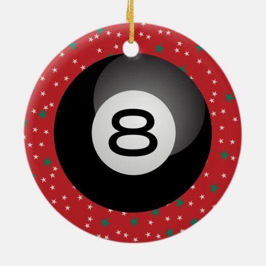 Aight Ball Keramik Ornament (Hinten)