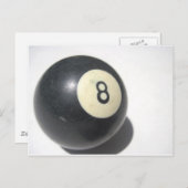 Aight Ball Postkarte (Vorne/Hinten)