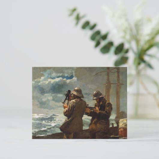 Aight Bells Nautical Winslow Homer Postkarte (Stehend Vorderseite)