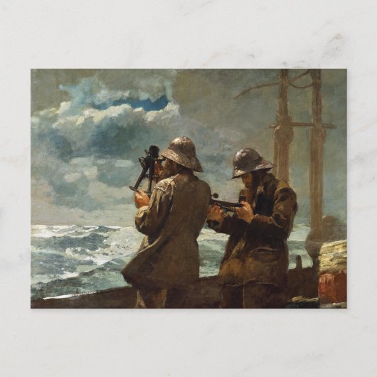 Aight Bells Nautical Winslow Homer Postkarte (Vorderseite)